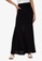 ZALORA BASICS black Tie Detail Maxi Skirt with Slit 34E92AA9B37BA5GS_1