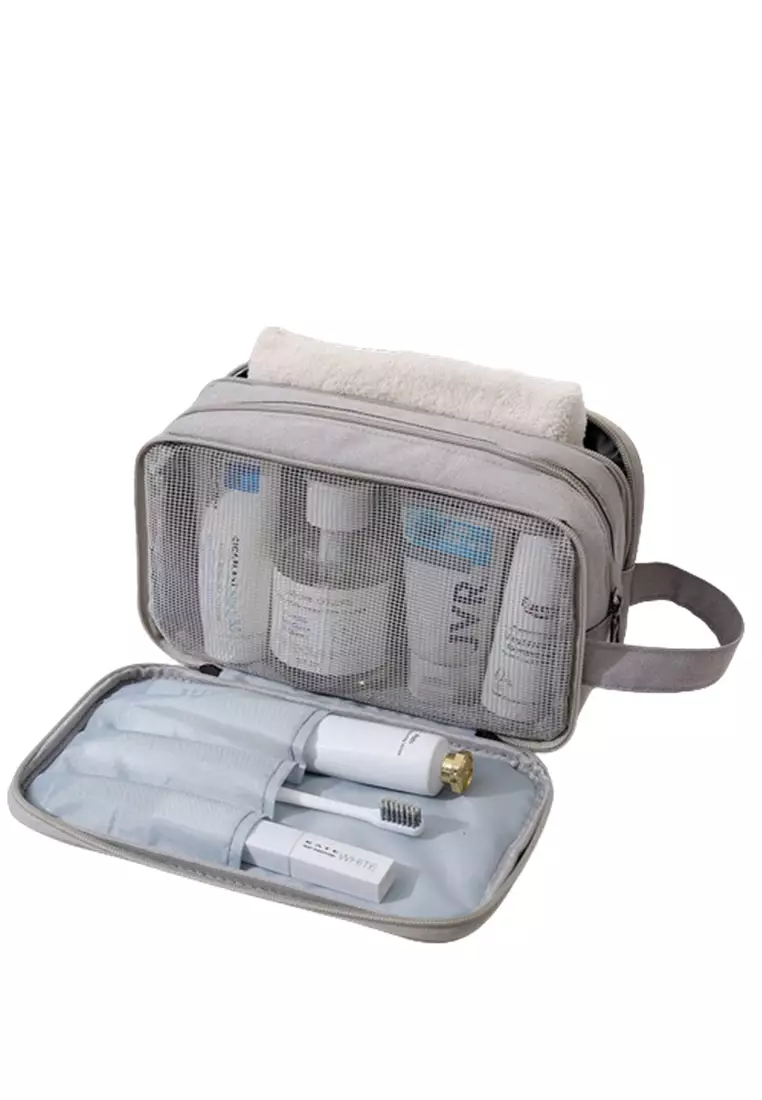 Tas Travel Organizer Toiletry Bag Multifunctional Waterproof ORIGINAL - Gray