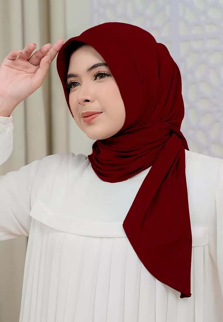 HIJAB INSTAN SOFTPAD AMEENA - MAROON