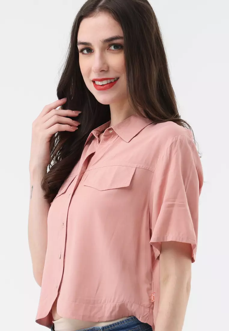 Short Sleeves W/ Collar Blouse