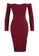 Trendyol red Off Shoulder Knitted Dress DE483AABE18D00GS_6