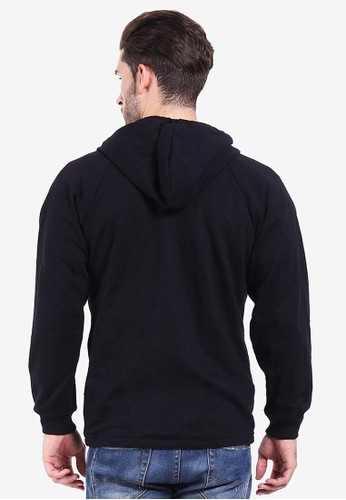 Jual Crows Denim Crows Denim Jaket Hoodie Hitam Polos Csk17 Original Zalora Indonesia