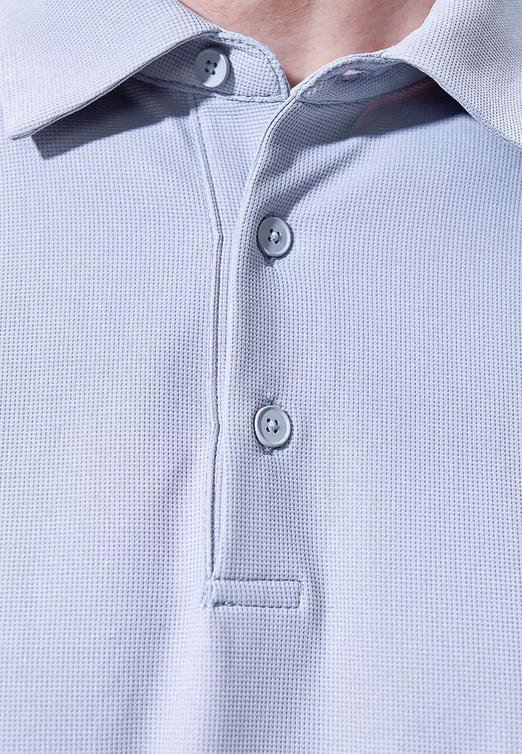 Light Mist Gray Lightweight Functional Polo Shirt