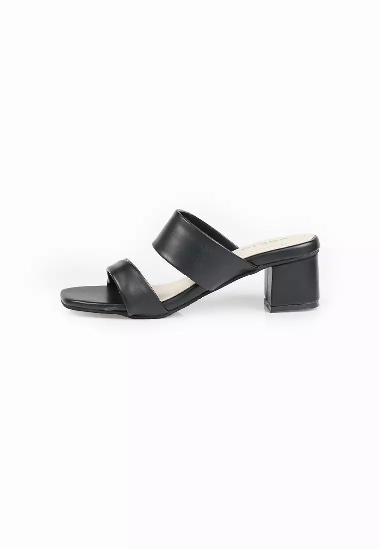SEIS Amori Sandal Heels Wanita Hak 5 cm - BLACK