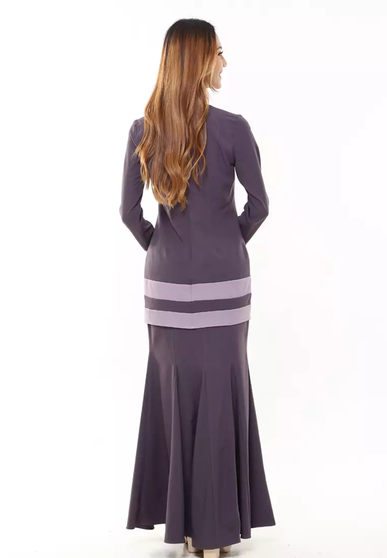 Alicia Kurung Modern in Dark Grey