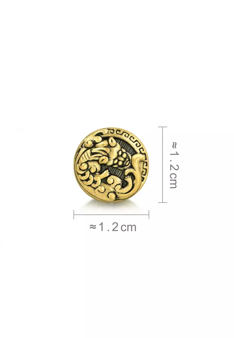 999 Gold Pixiu Charm for Men 93832C  [Bracelet not included]