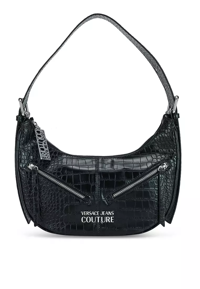 VERSACE JEANS COUTURE Crocodile Embossed Shoulder Bag nt 2024