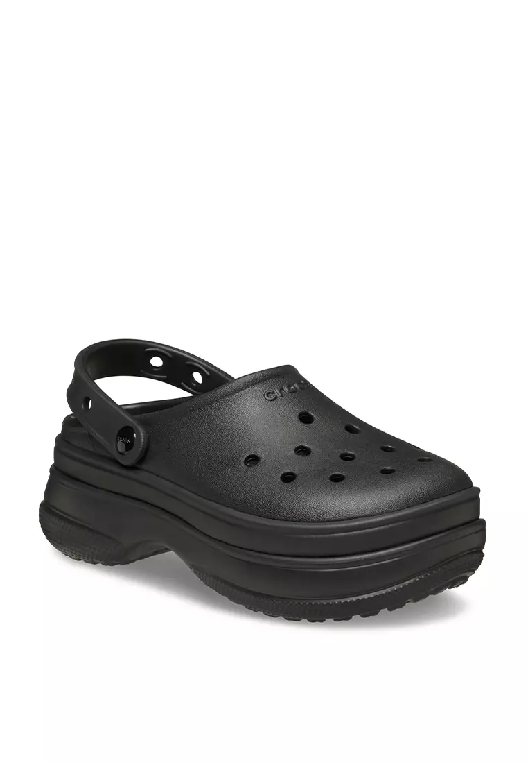 Crocs Unisex Classic Stacked Clog - Black