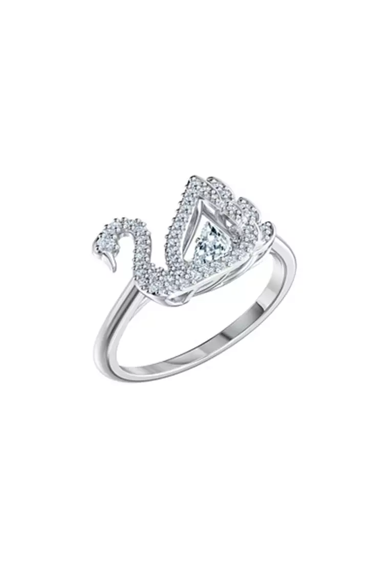 Buy Swarovski Dancing Swan Ring Swan White Rhodium Plated 55 2024