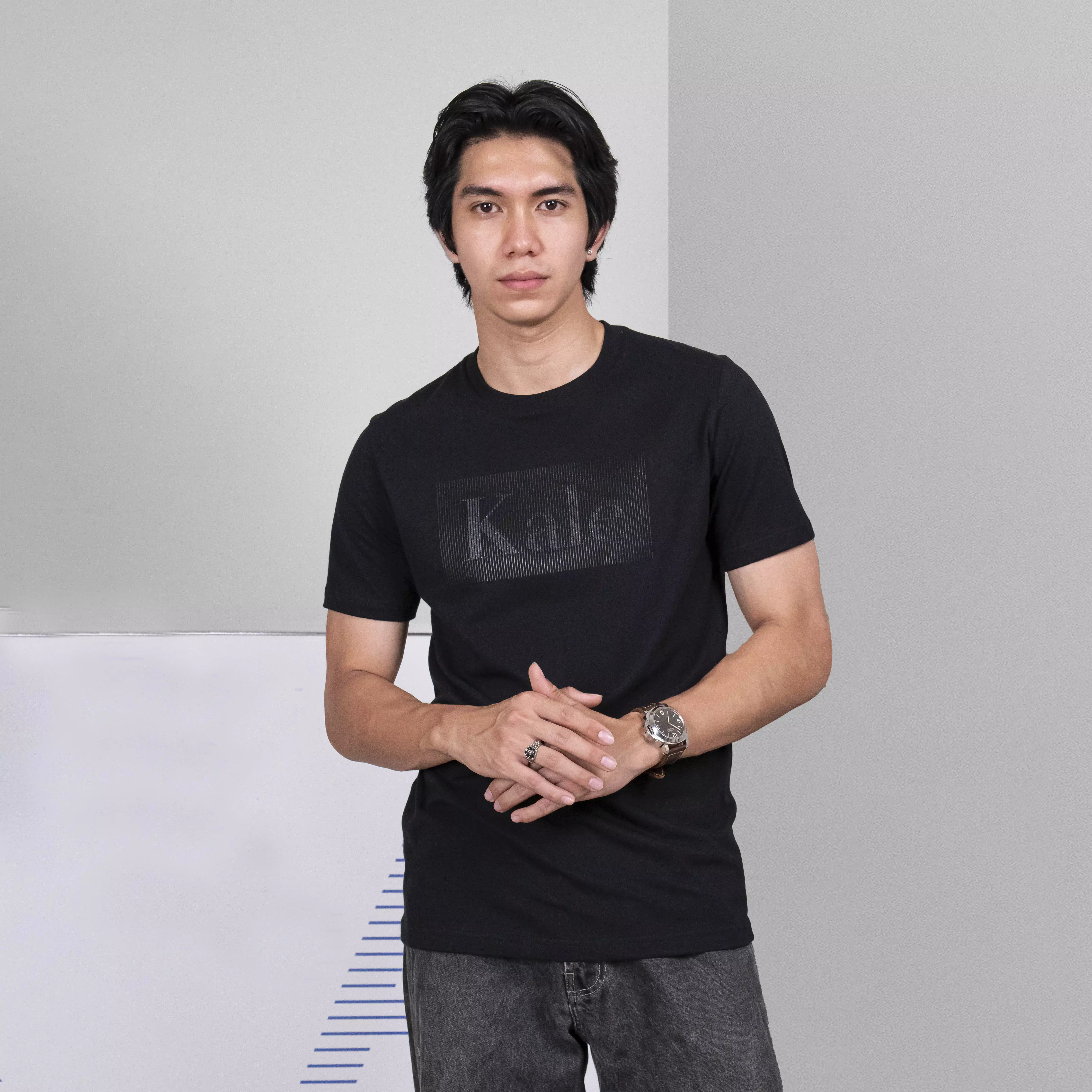 Kale VASCO BLACK / Kaos Asian Fit / T-Shirt Pria / Atasan Kaos Pria / Cotton Combed 24S Warna 