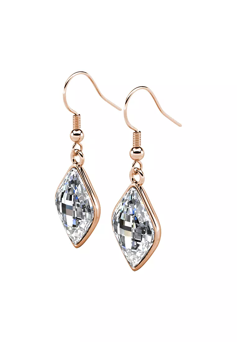 Princess Diamond Earring RG WT - Anting Crystal Luvea Collection by Her Jewellery