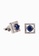 SHANTAL JEWELRY grey and white and blue and silver Cubic Zirconia Silver Sapphire Square Stud Earrings SH814AC97TQOSG_2