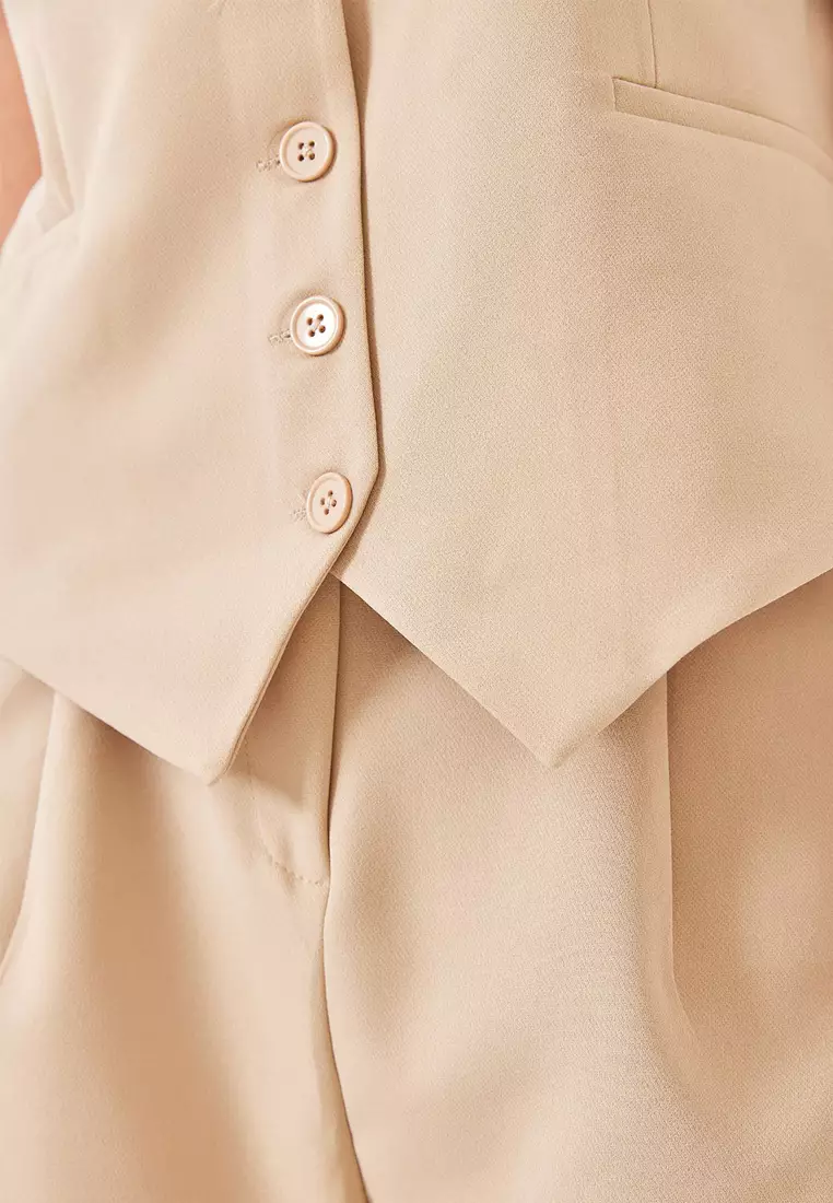 Women's V-Neck Vest Shorts Set 60316 60271017