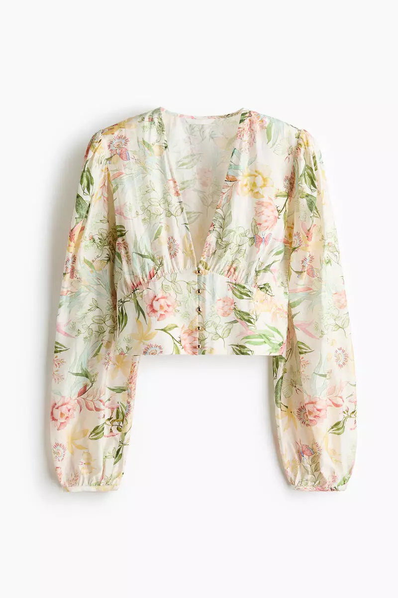 V-neck blouse