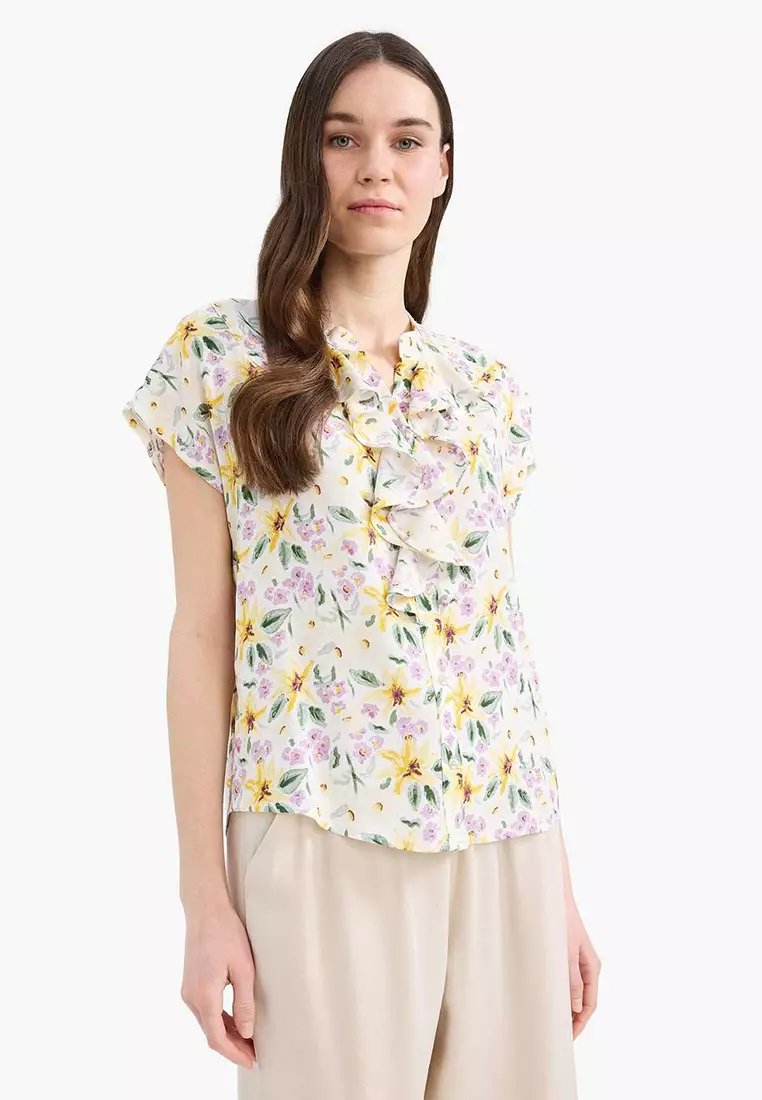 Viscose Woven Ruffle Top