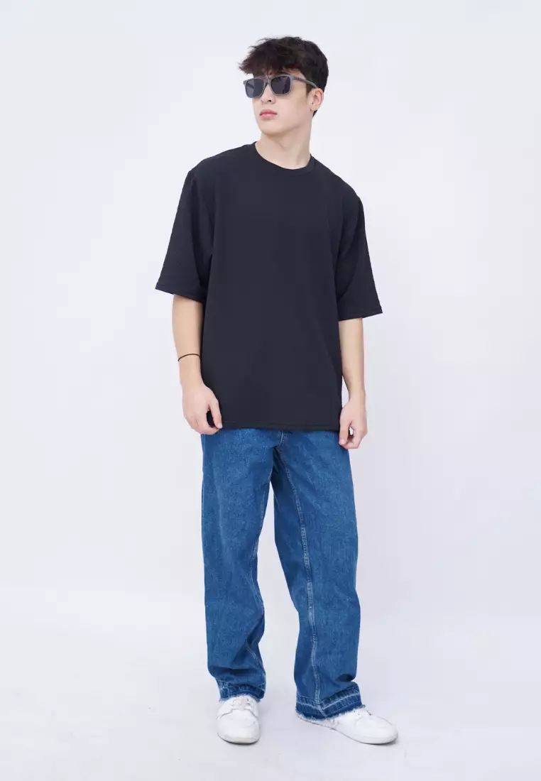 Ryusei T-shirt Oversize SORA Knit Black