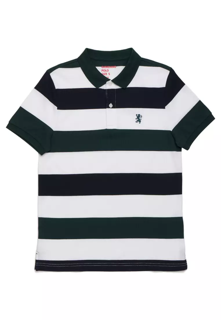 Buy Giordano Men s Striped Small Lion Polo 2024 Online ZALORA
