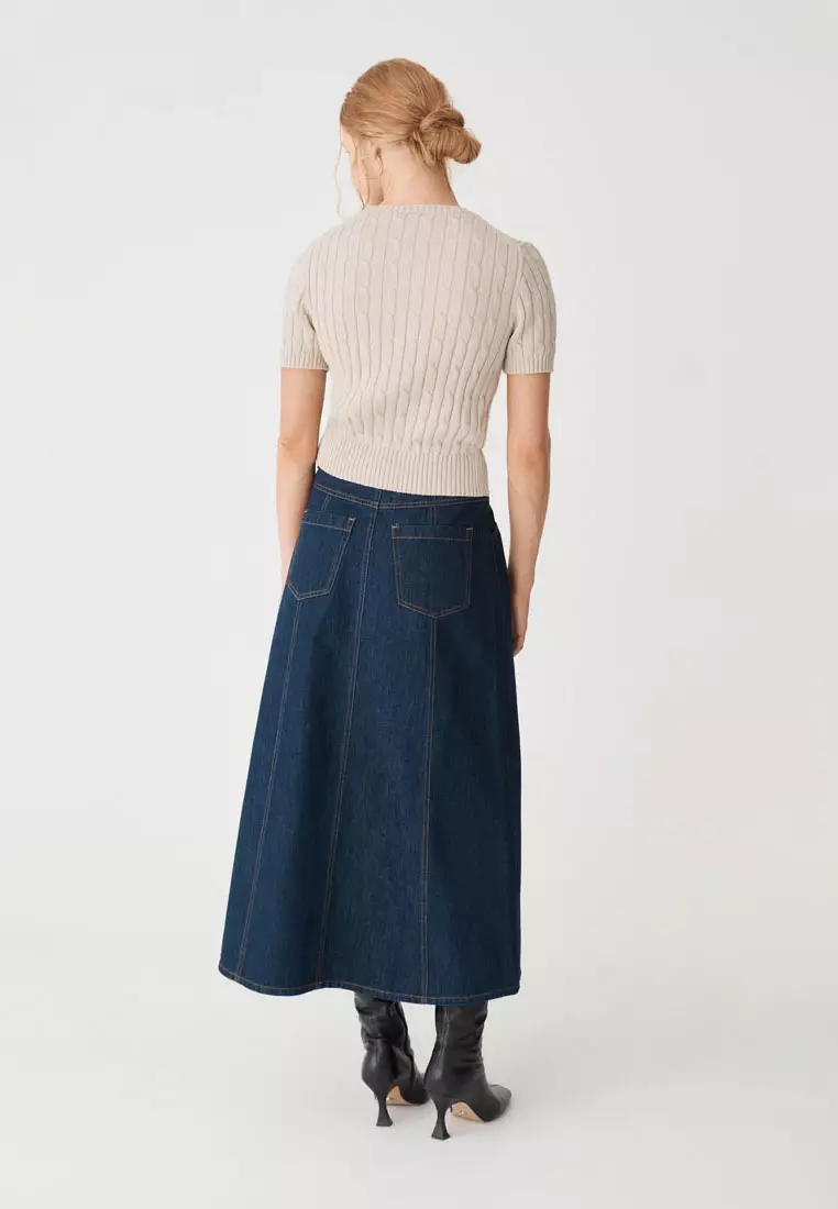 Anita Short Sleeve Cable Knit