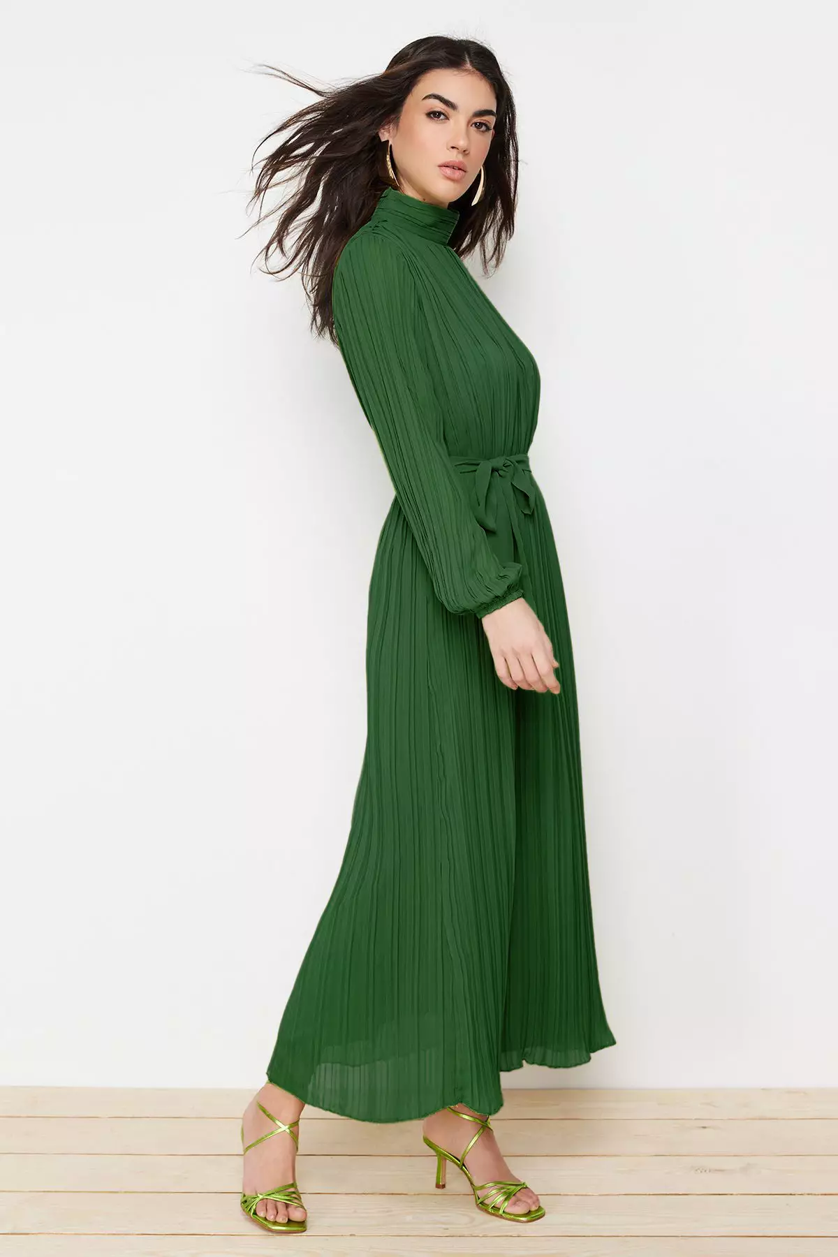 MODEST Pleated Chiffon Dress