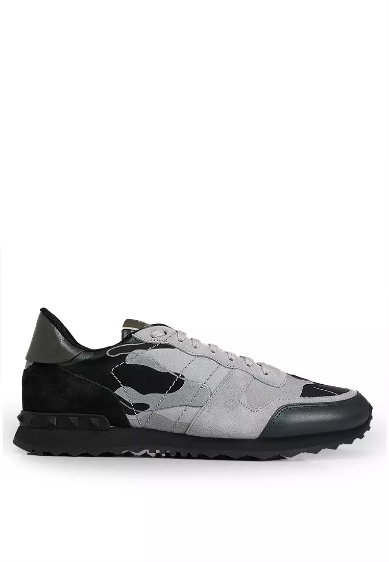 Discount on Valentino  shoes - SKU: Rockrunner Camouflage Sneakers (ik)