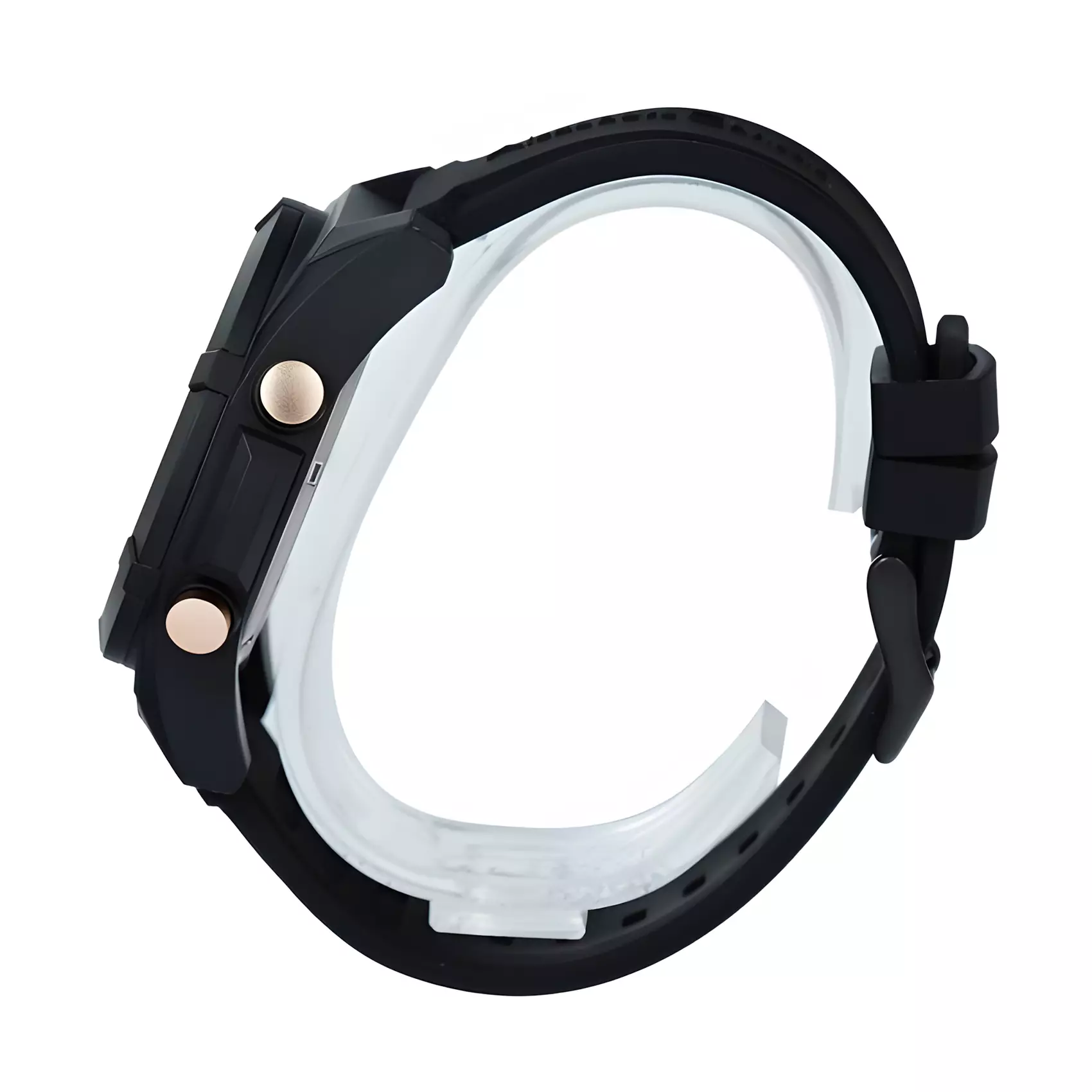 Alexandre Christie Digi - Jam Tangan Digital Pria - Black Case - Black Rubber Strap - 9371 MHRIPBARG