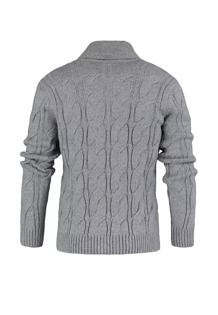 Shawl Collared Slim Fit Knit Cardigan