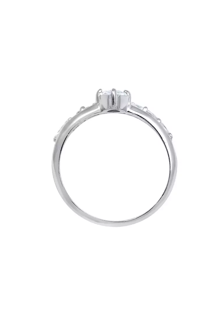 Ring Double ring Elegant Zirconia Claws