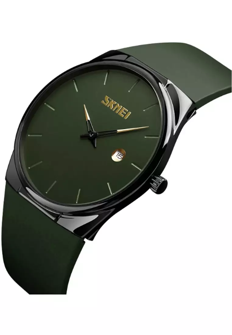 Jam Tangan Analog Pria Waterproof Elegant Design Strap Tali Kulit Leather BZ08 ORIGINAL