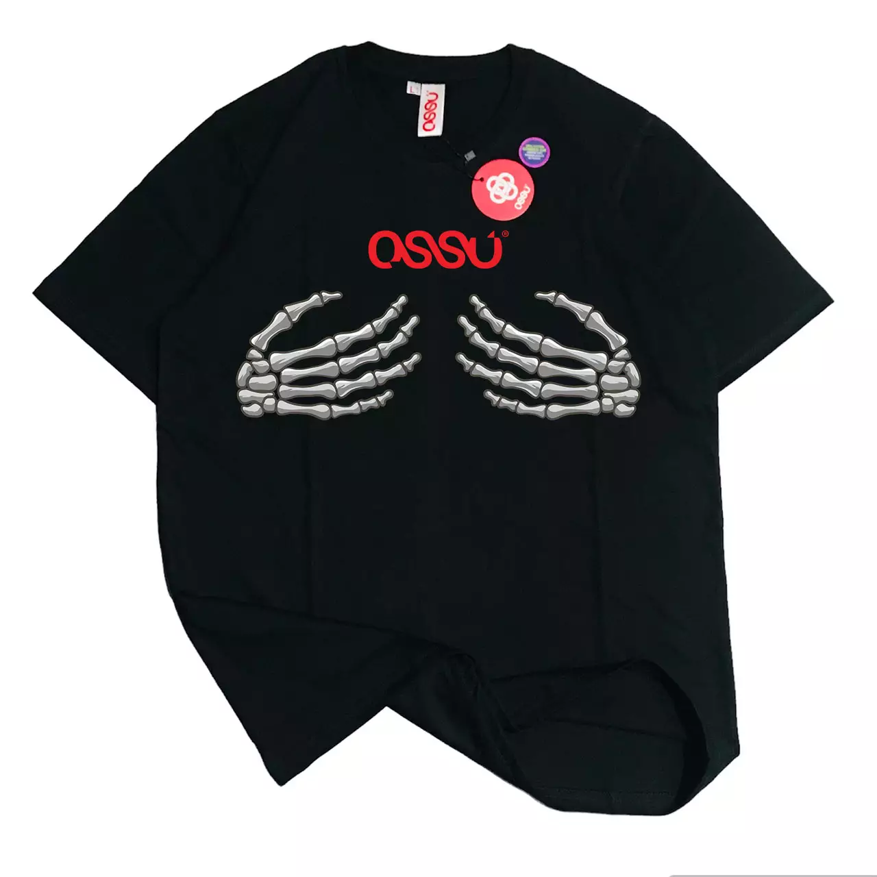 Ossu Chest Skull Black Tshirt