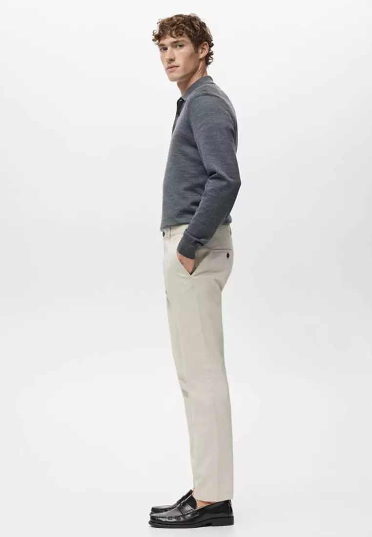 Prato Cropped Tapered Chino Trousers
