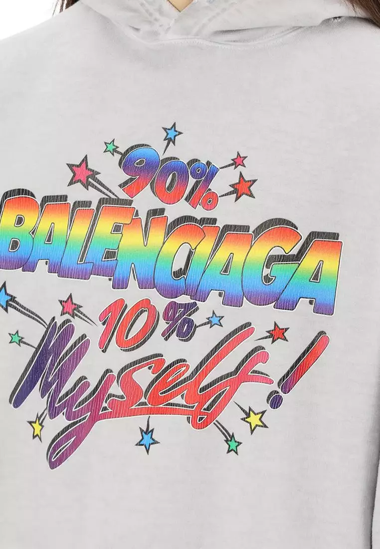 Buy Balenciaga 90/10 Wide Fit Hoodie in Grey 2025 Online