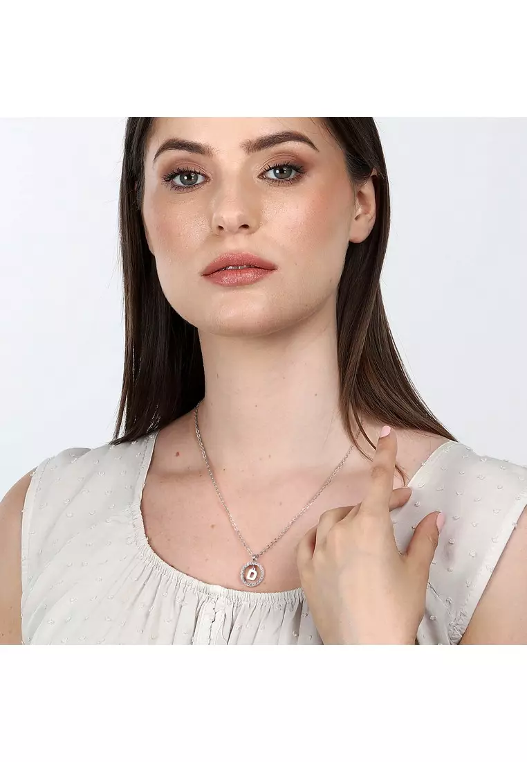 La Petite Story Family Collection 40+5 mm Women's Necklace LPS10ASF12-Alphabet D