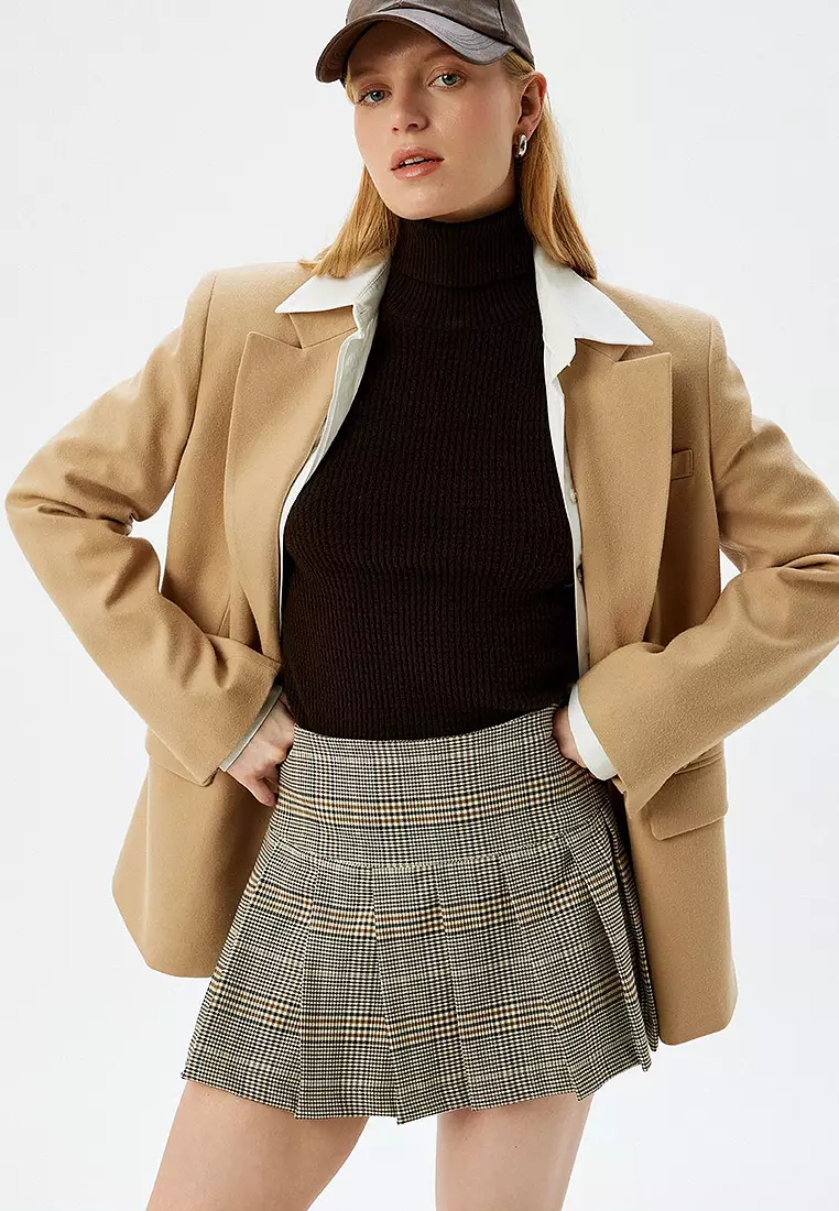 Mini Pleated Plaid Skirt