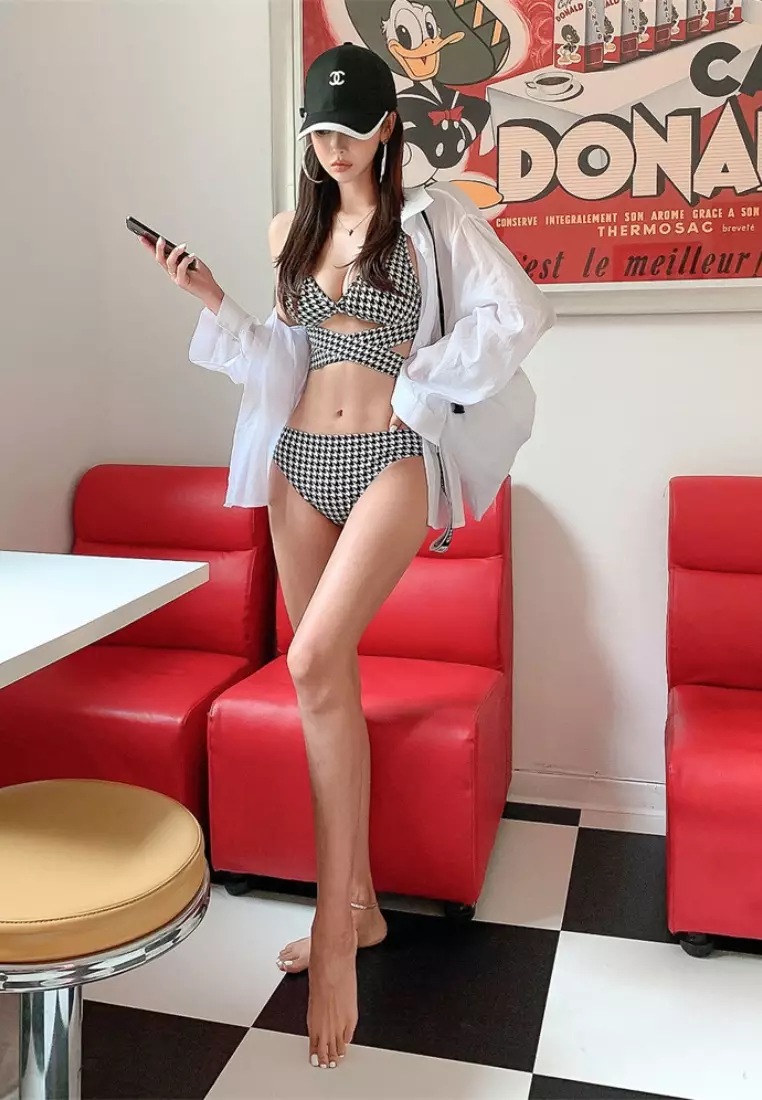 新款交叉綁帶性感比基尼CA26032402BK