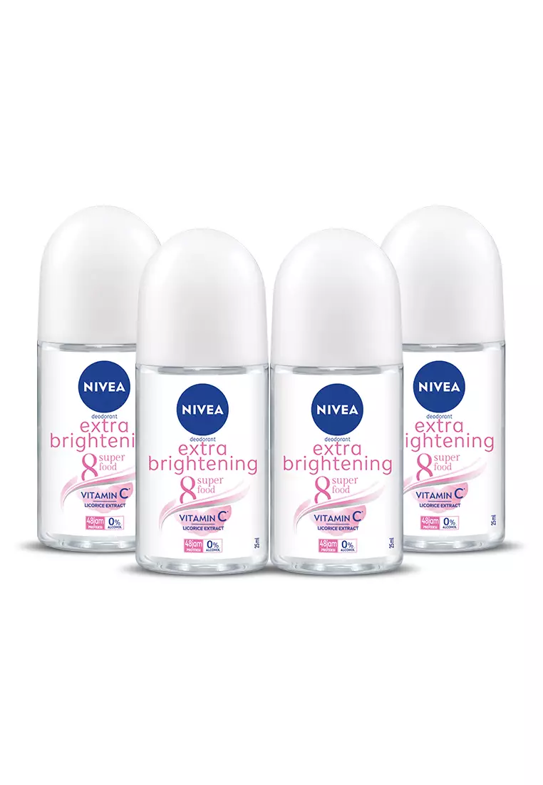 NIVEA Deodorant Extra Brightening Roll On 25ml - Best Value