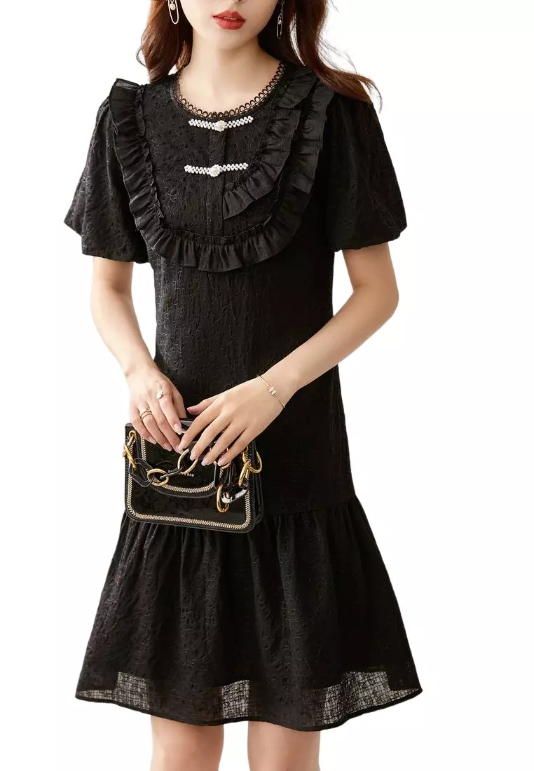 Buy ONX.HK French Temperament Lace Slim Dress Online | ZALORA Malaysia