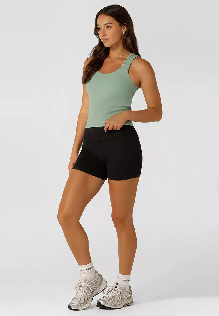 Buy Lorna Jane Scoop Neck Washed Rib Tank 2025 Online | ZALORA