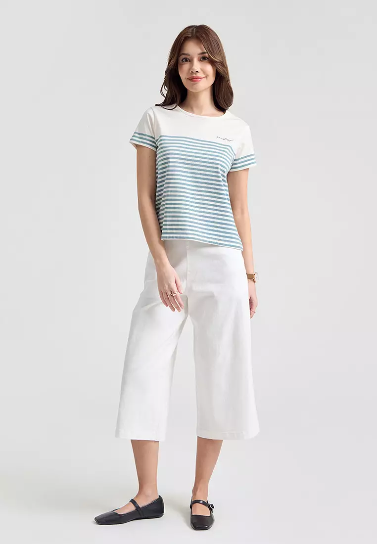 Cropped Wide Leg Pants