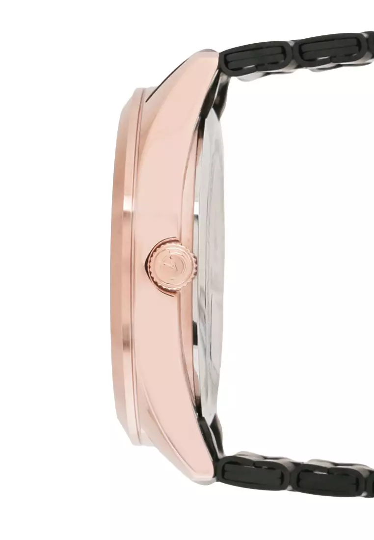 Alexandre Christie Jam Tangan Wanita - Black Rosegold - Stainless Steel - 2817 BFBBRBA