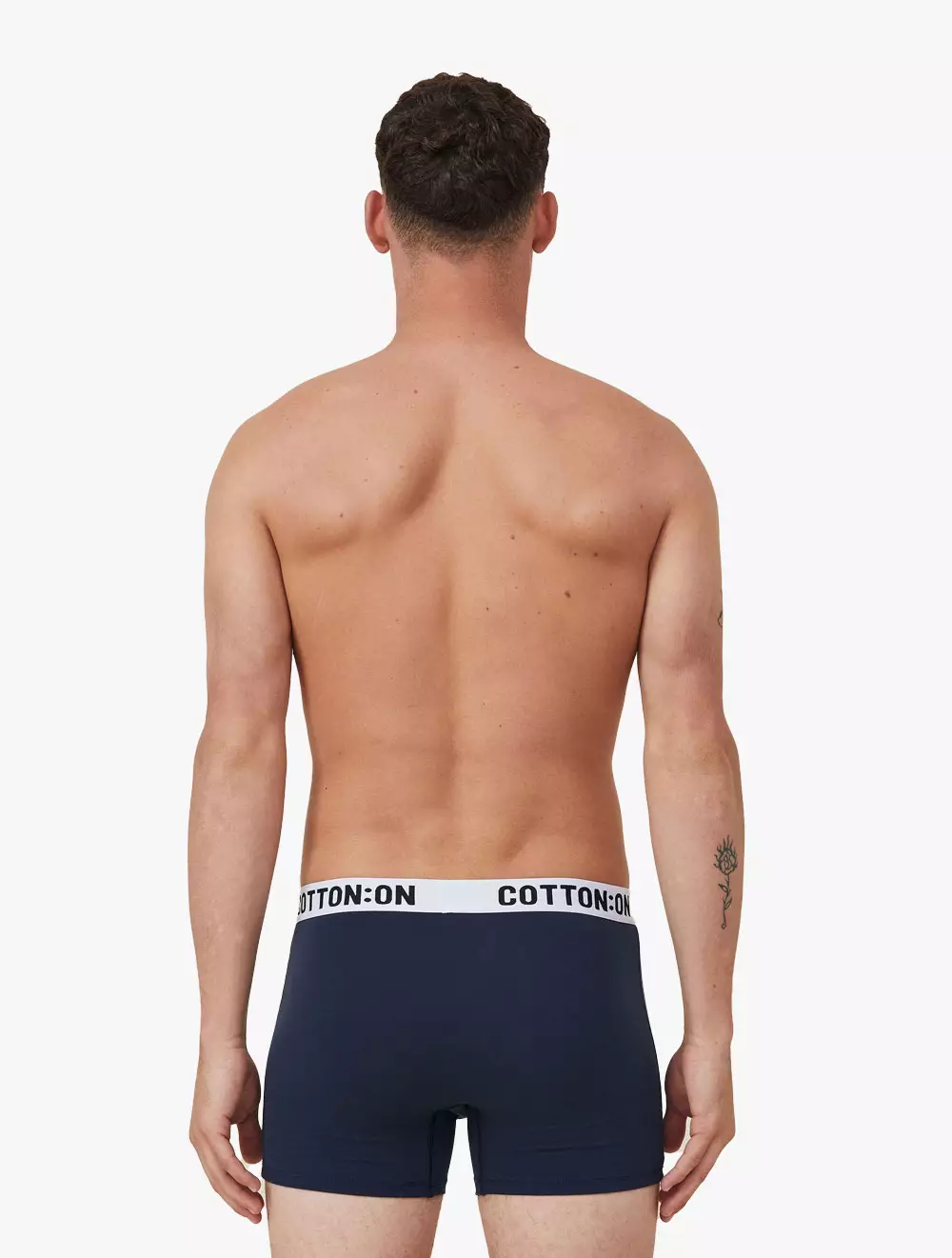 Cotton On -  Pakaian Pria  - Mens Organic Cotton Trunks - True Navy/White/Black