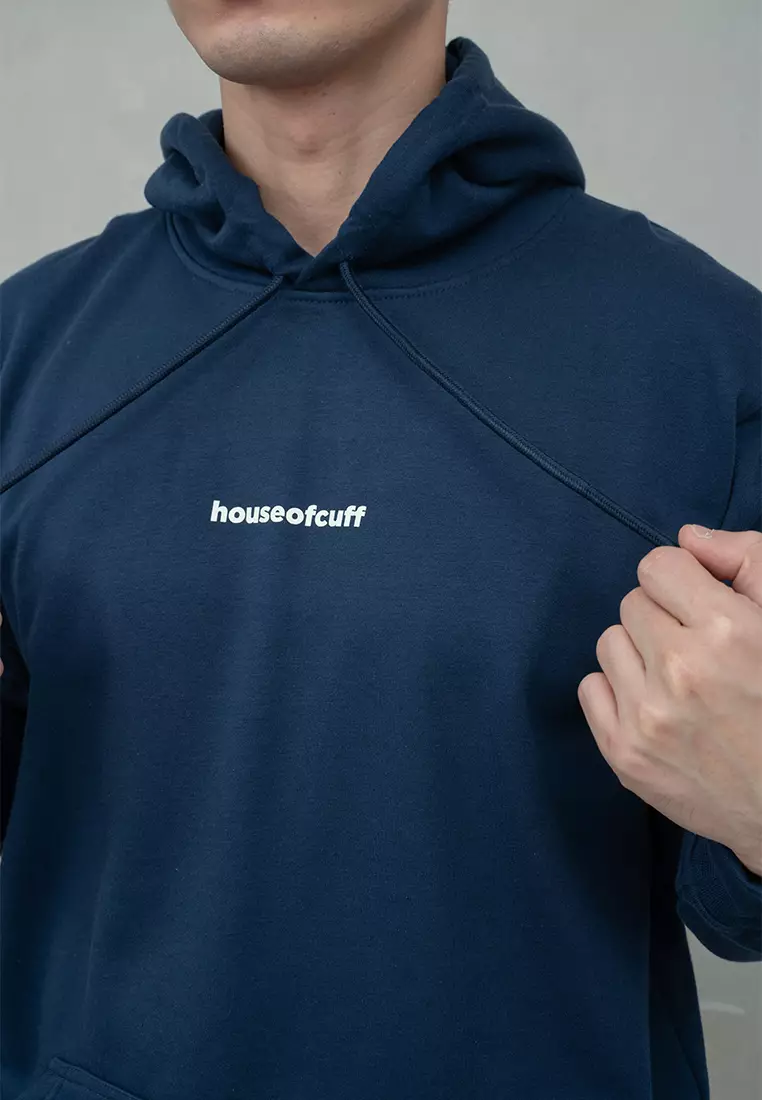 Houseofcuff Jaket Jumper Hoodie Tebal Premium Glow In The Dark Biru Navy