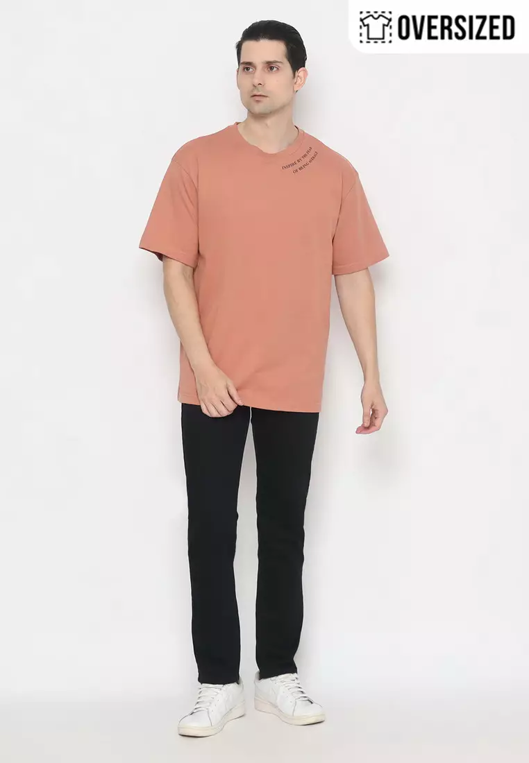 NX T-Shirt Cotton Combed Tebal Oversized Pria 2079370421