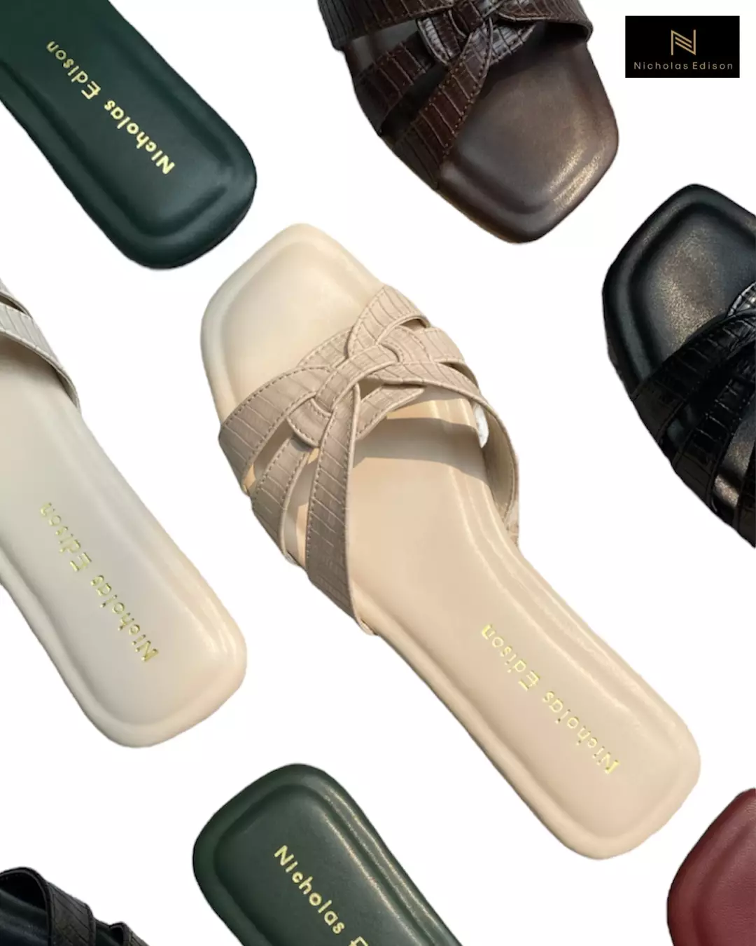 Nicholas Edison Sandal Costa Cream