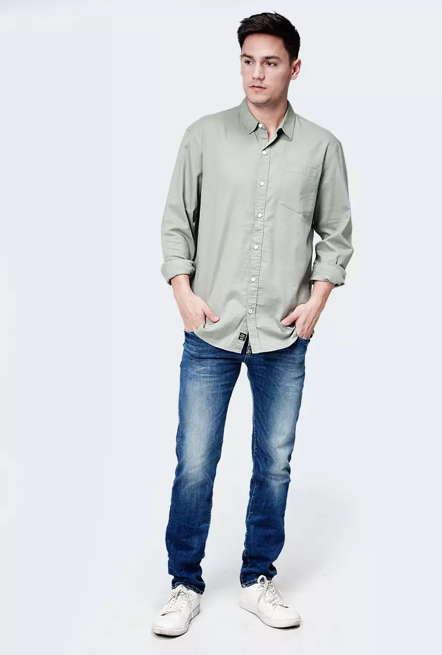 Kemeja Pria Ottoman Dusty Green