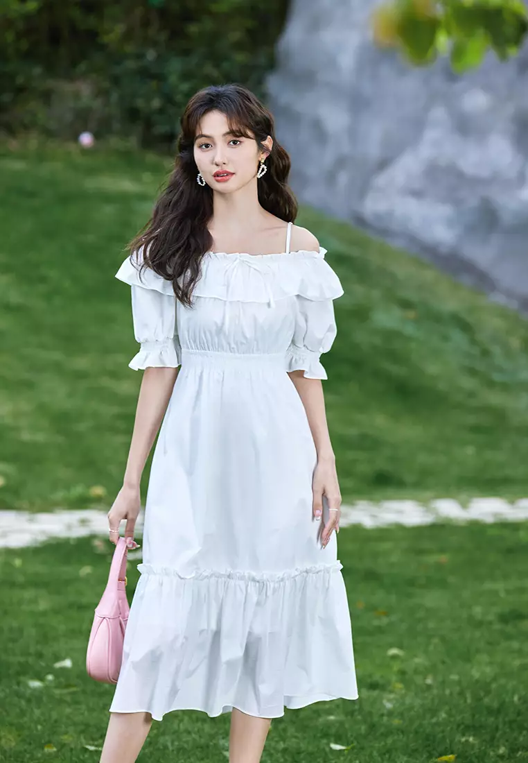 zalora bridesmaid dress Buy Hopeshow Off-The-Shoulder Bridesmaid Dress 2026 Online