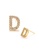Atrireal gold ÁTRIREAL - Initial "D" Zirconia Stud Earrings in Gold 30B11AC9EDF863GS_1