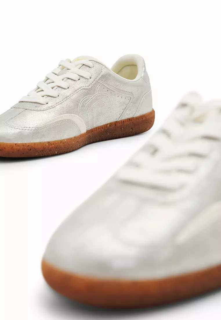 Desigual Woman Shoes Retro metallic sneakers.