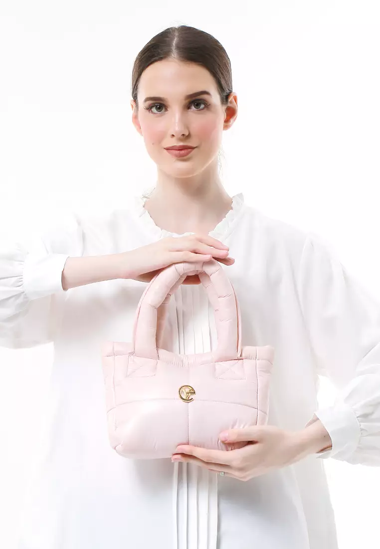 Angelina Pillow Puffy Bag Smooth Texture And High Quality - DustyPink