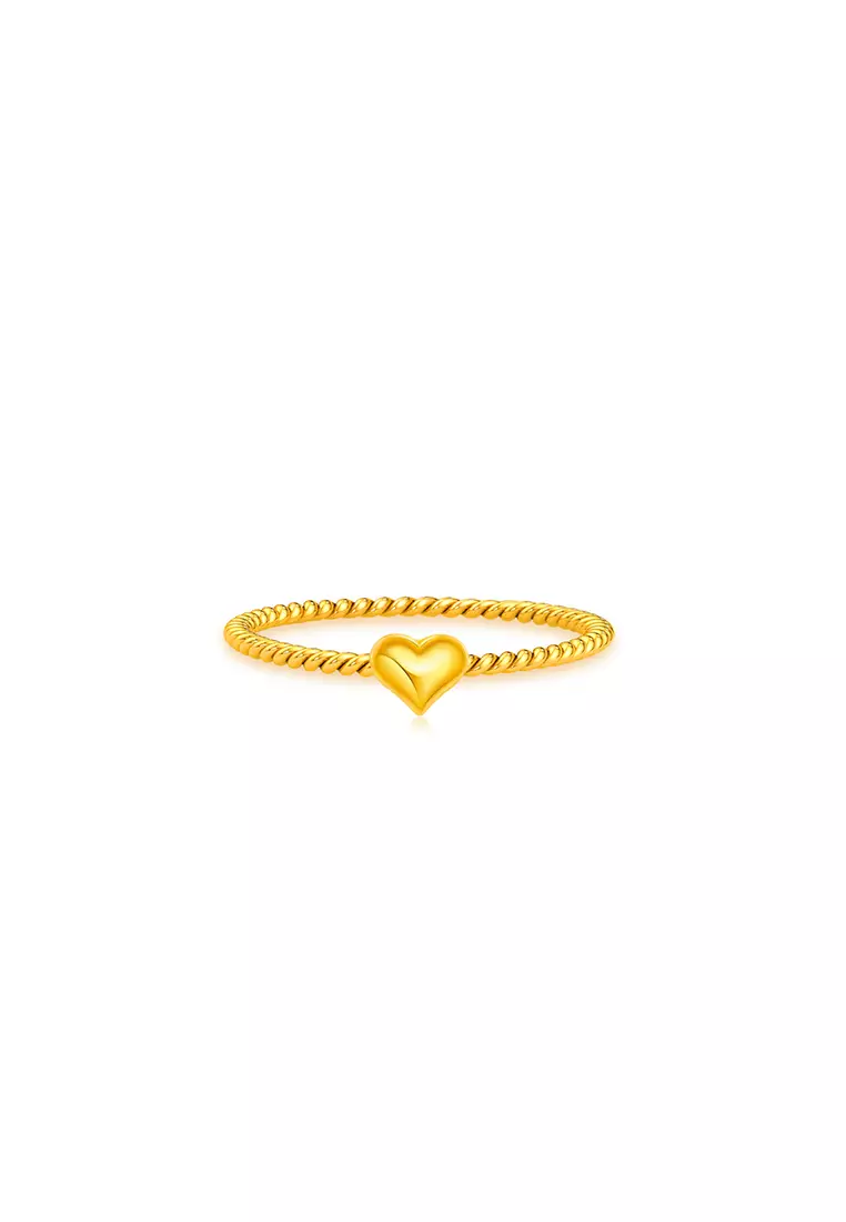 916/22K Gold Minimalist Ring C53