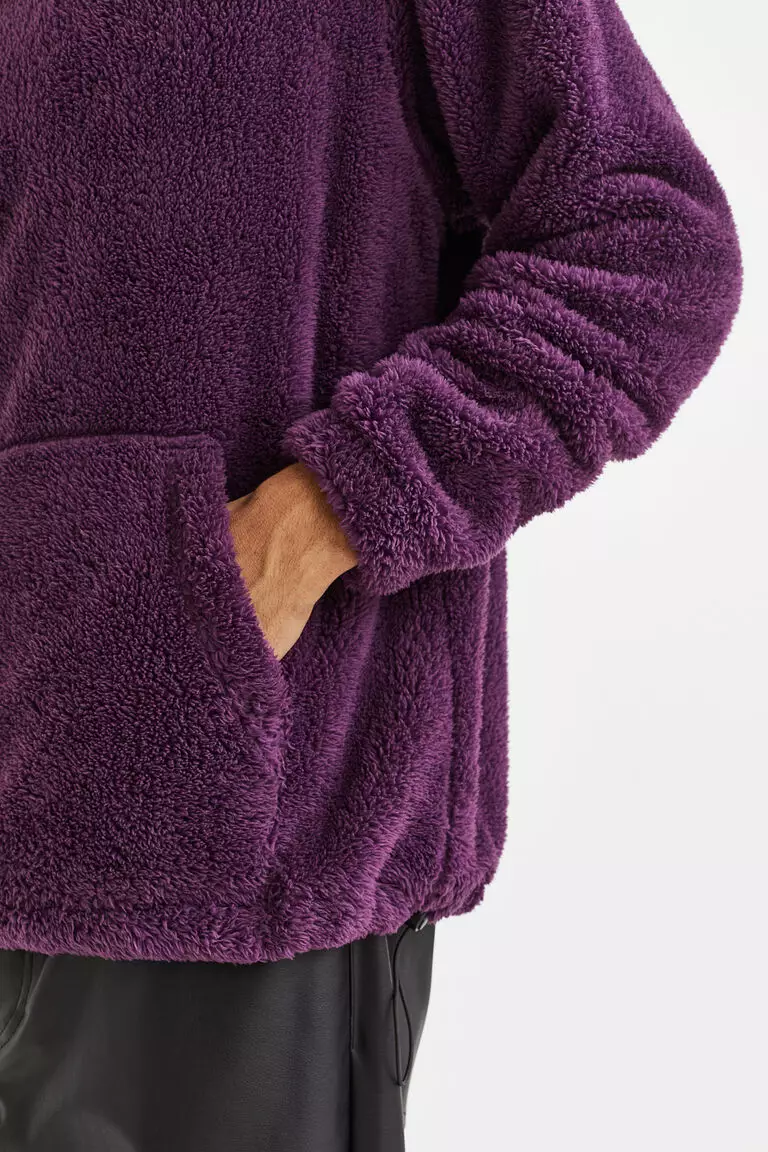 Jual H&M Relaxed Fit Pile hoodie Original 2023 ZALORA Indonesia